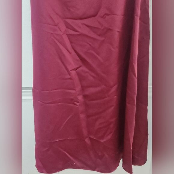 Mori Lee Womens Strapless Dress Size 13/14 Claret/Wine Bridesmaid Formal Prom - Picture 4 of 10